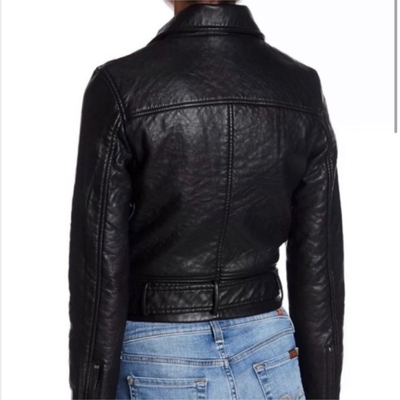 Joe’s Jeans | Black Faux Leather Moto Jacket | Size Small - Picture 2 of 10